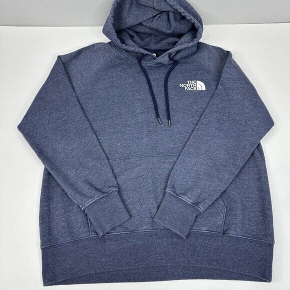 The North Face Womens Blue Heather Graphic Pullover Hoodie Sweatshirt Medium - Picture 6 of 16